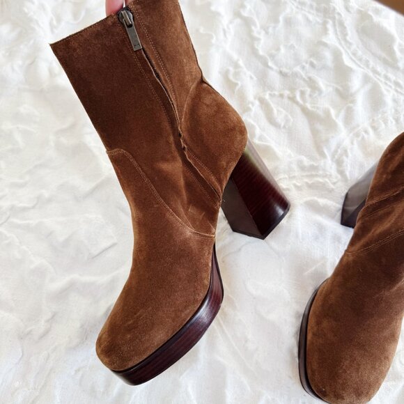 Marc Fisher Marysa Block Heel Platform Bootie Size 11 - Picture 5 of 9